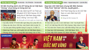 Banner quảng cáo samsung trên 24h