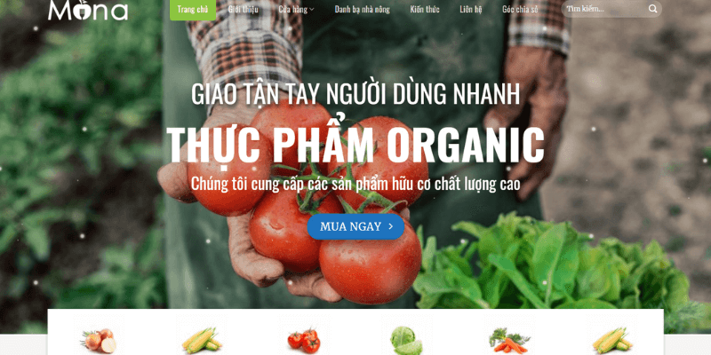theme wordpress bán hàng thực phẩm organic