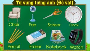 một số bài tập từ vựng đồ vật tiếng anh 