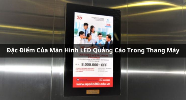 màn hình led quảng cáo trong thang máy