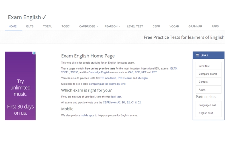 Exam English