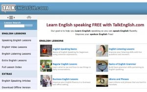 trang web học tiếng anh trực tuyến Talk English